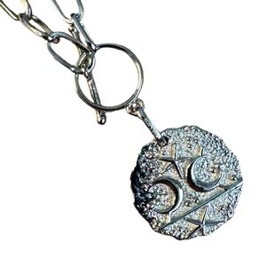 New Silver Witchcraft Sigil Pendant on Chain🌙✨